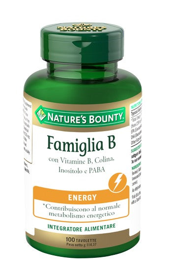 solgar italia famiglia b 100 tavolette nature s bounty ean 0074312002786