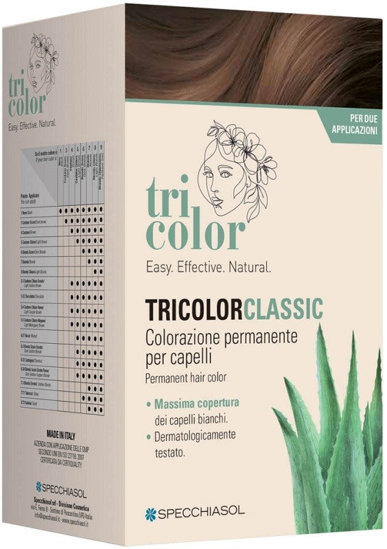 specchiasol tricolor classic 7 biondo 2 tubi 50 ml 2 shaker 50 ml 4 bustine 8 ml tricolor ean 8002738984074