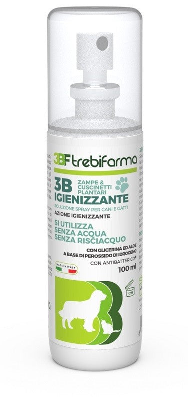 trebifarma 3b igienizzante zampe cani gatti flacone spray 100 ml trebifarma ean 8033650120714