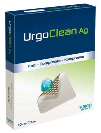 urgo medical italia medicazione tnt assorbente gelificante urgoclean agsilver 6x6cm 5 pezzi urgo