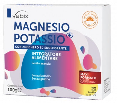 vebi istituto biochimico vebix magnesio potassio con zucchero ed edulcorante 20 buste 5 g vebix ean 8021235028111