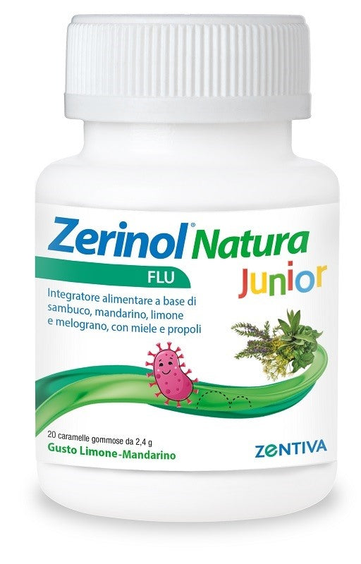 zentiva italia zerinol natura flu junior 20 caramelle gommose zerinol